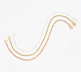 UltraFine 950 18K Tri-Color Silver Set of 3 Bracelets 7" Fit